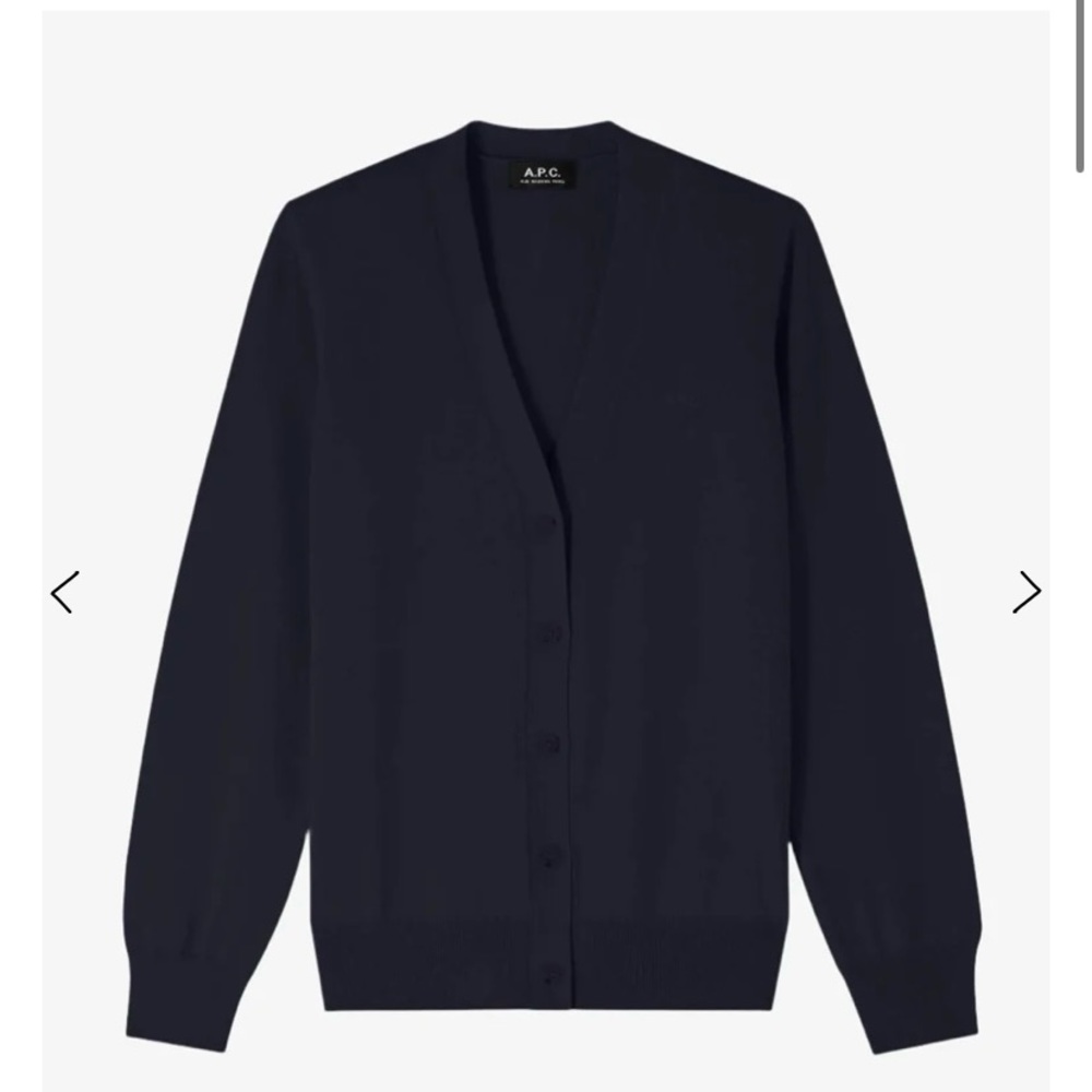 A.P.C Dark Navy Wool Cardigan